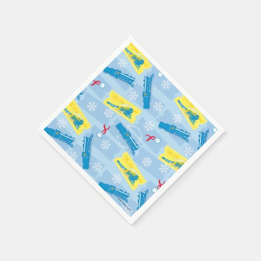 Der Polarexpress | Muster für Rückzug und Fahrsche Serviette (Ecke)