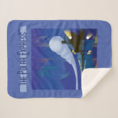 Der Polarexpress | Northern Lights Vintage Travel Sherpadecke (Vorderseite (Horizontal))