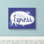 Der Polarexpress | Retro Graphic Leinwanddruck (Insitu (Holzboden))