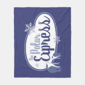 Der Polarexpress | Retro Graphic Polar Bears Fleecedecke (Vorderseite)