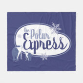 Der Polarexpress | Retro Graphic Polar Bears Fleecedecke (Vorderseite (Horizontal))