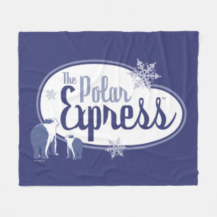 Der Polarexpress   Retro Graphic Polar Bears Fleecedecke