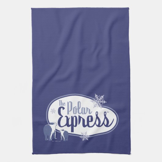 Der Polarexpress | Retro Graphic Polar Bears Geschirrtuch (Vertikal)
