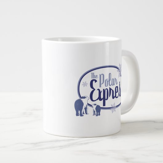 Der Polarexpress | Retro Graphic Polar Bears Jumbo-Tasse (Vorderseite Rechts)
