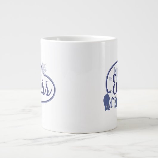 Der Polarexpress | Retro Graphic Polar Bears Jumbo-Tasse (Vorderseite)