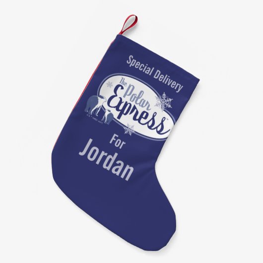 Der Polarexpress | Retro Graphic Polar Bears Kleiner Weihnachtsstrumpf (Vorderansicht (hängend))