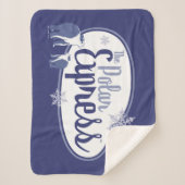 Der Polarexpress | Retro Graphic Polar Bears Sherpadecke (Vorderseite)