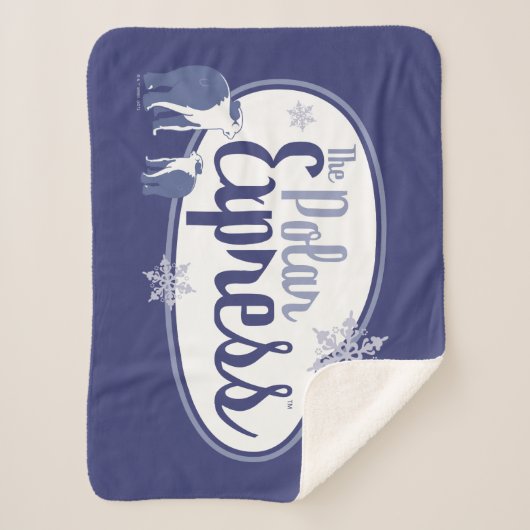 Der Polarexpress | Retro Graphic Polar Bears Sherpadecke (Vorderseite)