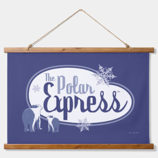 Der Polarexpress | Retro Graphic Wandteppich Mit Holzrahmen