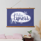Der Polarexpress | Retro Graphic Wandteppich Mit Holzrahmen (Schlafzimmer)