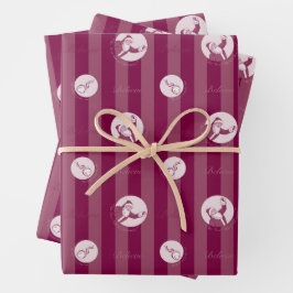 Der Polarexpress | Streifenmuster für den Weihnach Geschenkpapier Set