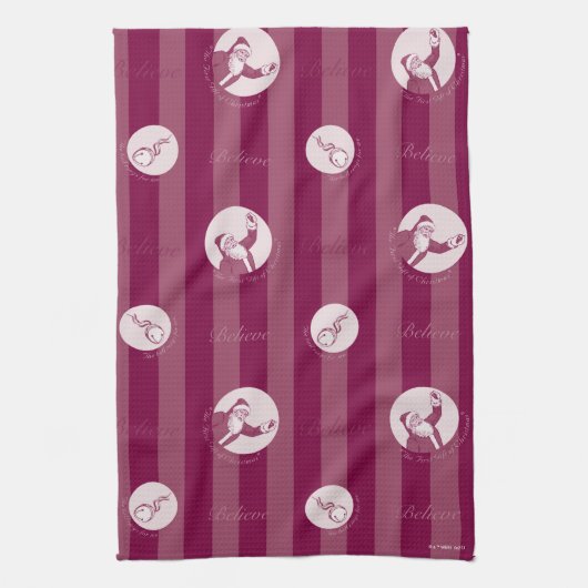 Der Polarexpress | Streifenmuster für den Weihnach Geschirrtuch (Vertikal)