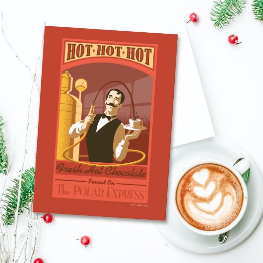 Der Polarexpress | Vintage Schokolade Feiertagskarte