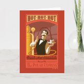 Der Polarexpress | Vintage Schokolade Feiertagskarte (Vorderseite)