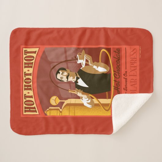 Der Polarexpress | Vintage Schokolade Sherpadecke (Vorderseite (Horizontal))