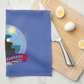 Der Polarexpress | Vintages Abzeichen Geschirrtuch (Viertel Falte)