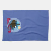 Der Polarexpress | Vintages Abzeichen Geschirrtuch (Horizontal)