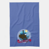 Der Polarexpress | Vintages Abzeichen Geschirrtuch (Vertikal)