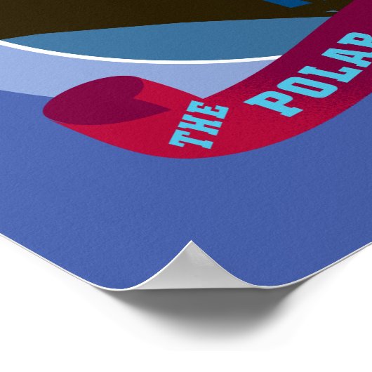 Der Polarexpress | VINTAGES ABZEICHEN Poster (Ecke)