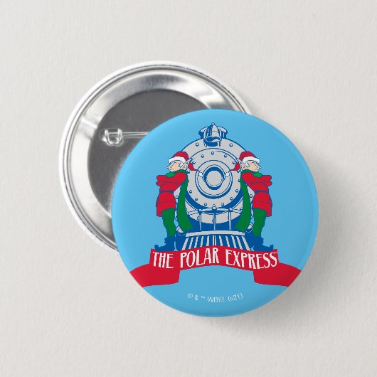 Der Polarexpress | Vom Zug Stehende Elfen Button (Vorne & Hinten)