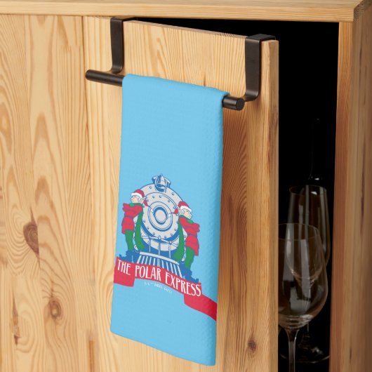Der Polarexpress | Vom Zug Stehende Elfen Geschirrtuch (Drittel gefaltet)