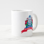 Der Polarexpress | Vom Zug Stehende Elfen Jumbo-Tasse (Vorderseite Rechts)