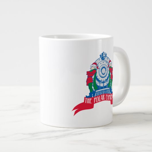 Der Polarexpress | Vom Zug Stehende Elfen Jumbo-Tasse (Vorderseite Rechts)