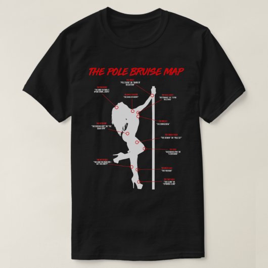 Der Pole Bruise Map Dancing Practice Dance T-Shirt (Design vorne)