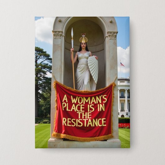 Der politische Knopf für den Frauenprotest Button (Vorderseite)