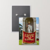 Der politische Knopf für den Frauenprotest Button (Vorderseite/Rückseite)