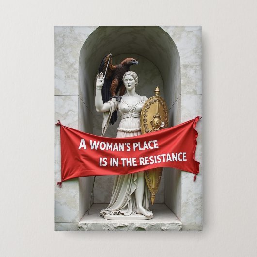 Der politische Knopf für den Frauenprotest Button (Vorderseite)