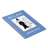 Der Polizist hat den Cartoon der Uhr. Notizblock (Rechte Seite)