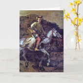 Der polnische Reiter durch Rembrandt Van Rijn Karte (Gelbe Blume)