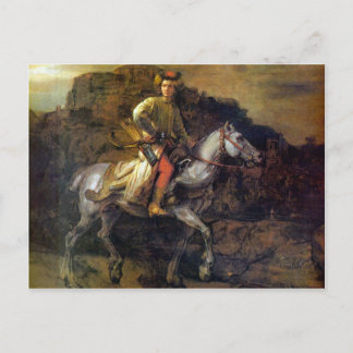 Der polnische Rider von Rembrandt Harmenszoon van Postkarte