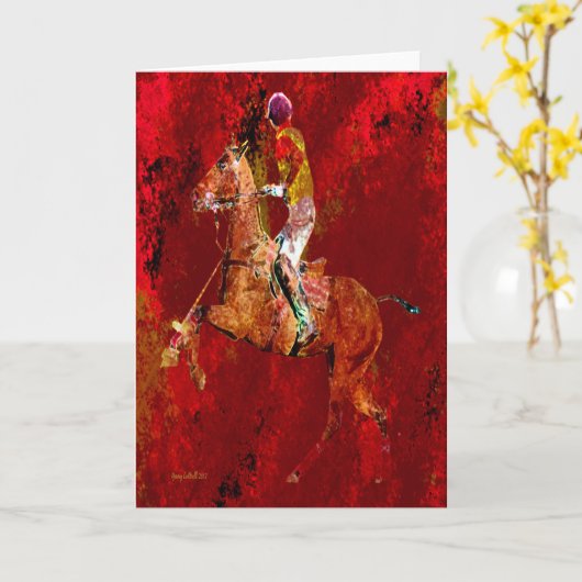 Der Polo-Player Karte (Gelbe Blume)