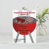 Der Polterabend-Einladung des Grill-Themed Paares Einladung (Stehend Vorderseite)