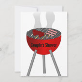 Der Polterabend-Einladung des Grill-Themed Paares Einladung (Rückseite)