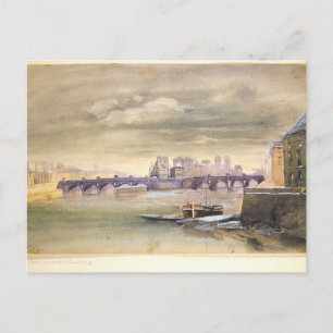 Der Pont-Neuf und die Ile de la Cite, 1881 Postkarte