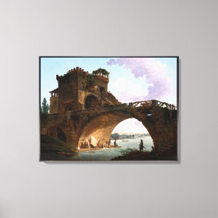 Der Ponte Salario von Hubert Robert Leinwanddruck