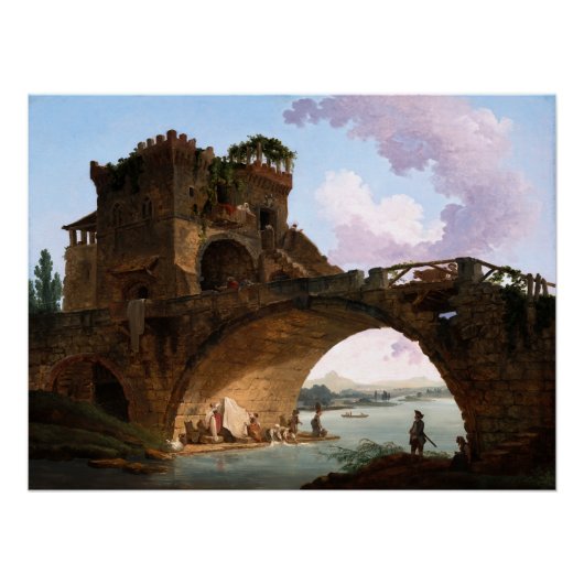 Der Ponte Salario von Hubert Robert Poster (Vorderseite)