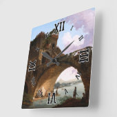 Der Ponte Salario von Hubert Robert Quadratische Wanduhr (Winkel)