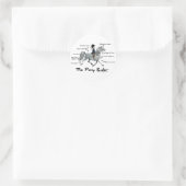 Der Pony Rider Runder Aufkleber (Tasche)