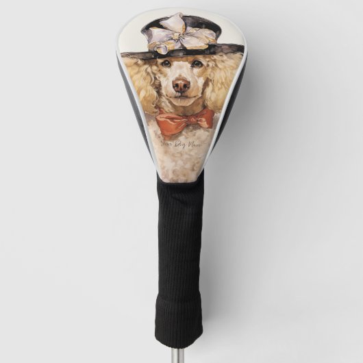 Der Poodle Hund 001 - Odessa Leyendecker Golf Headcover (Vorderseite)
