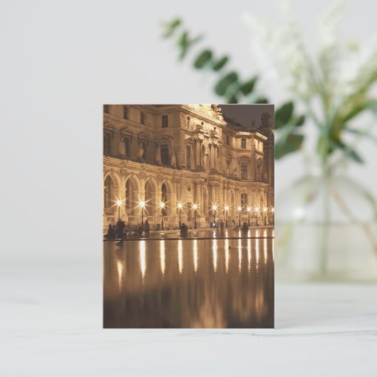 Der Pool im Louvre, Paris, Frankreich Postkarte (Stehend Vorderseite)