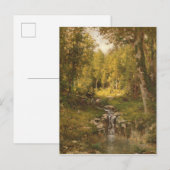 Der Pool im Wald Postkarte (Vorne/Hinten)