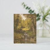 Der Pool im Wald Postkarte (Stehend Vorderseite)