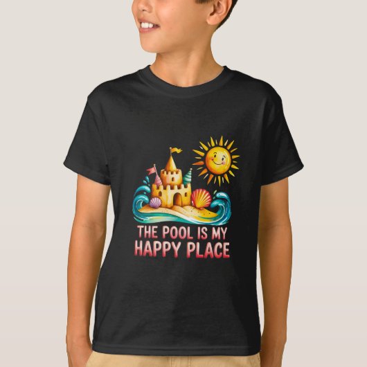 Der Pool ist mein glücklicher Ort, um den Pool zu  T-Shirt (Vorderseite)