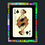 Der Pop Art Anne Boleyn Poster<br><div class="desc">Wir präsentieren Königin Anne als Königin der Spades mit kleinen Pop-Kunstbildern an den Rändern</div>