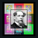 Der Pop Art Charles Dickens Poster<br><div class="desc">Ein großartiges Portrait des großen Autors ist umgeben von kleinen Pop-Kunstwerken</div>