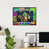 Der Pop Art Saint Patrick Poster (Heimbüro)